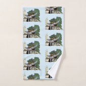 Dragon Green Sleeping Books Badhandtuch Set (Handtuch)