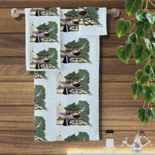 Dragon Green Sleeping Books Badhandtuch Set