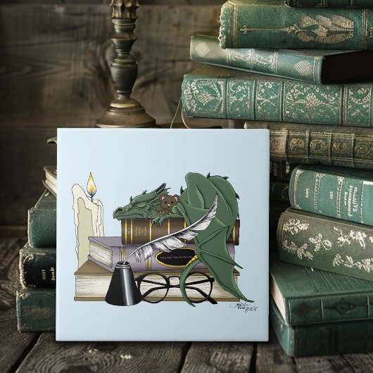 Dragon Green Sleeping Books Fliese