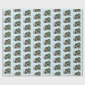 Dragon Green Sleeping Books Geschenkpapier (Flach)