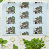 Dragon Green Sleeping Books Geschirrtuch (Gefaltet)