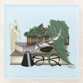 Dragon Green Sleeping Books Glasuntersetzer (Vorderseite)