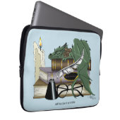 Dragon Green Sleeping Books Laptopschutzhülle (Vorne Rechts)