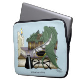 Dragon Green Sleeping Books Laptopschutzhülle (Vorderseite Links)