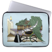 Dragon Green Sleeping Books Laptopschutzhülle (Vorderseite)
