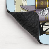 Dragon Green Sleeping Books Mousepad (Ecke)