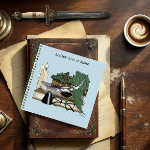 Dragon Green Sleeping Books Notizblock