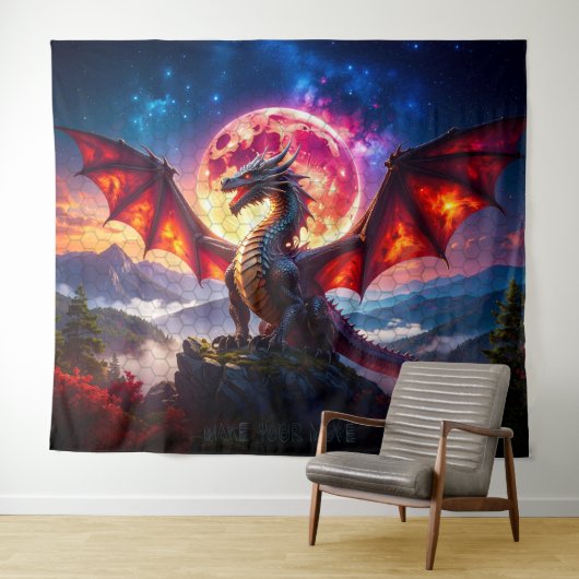 Dragon Grid 001 Wandteppich (Beispiel (Horizontal))