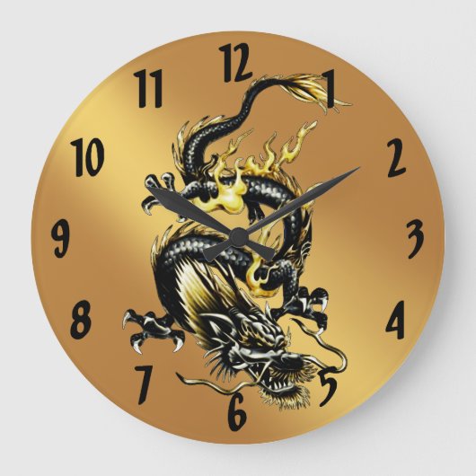Dragon Große Wanduhr (Vorderseite)