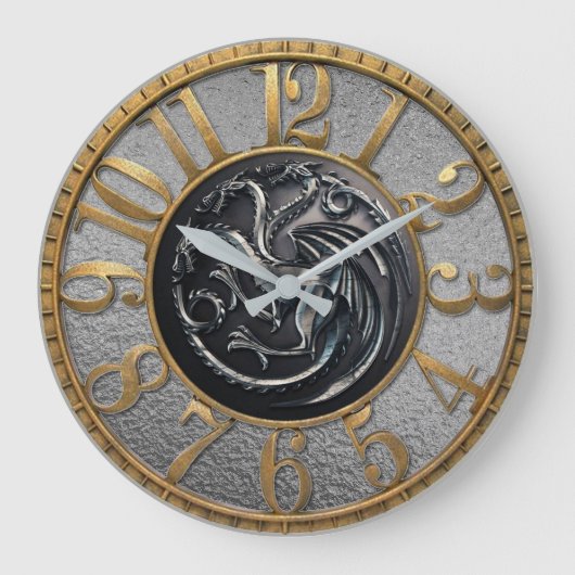 Dragon Große Wanduhr (Vorderseite)