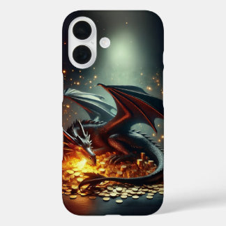 Dragon Guard Gold Design iPhone 16 Hülle