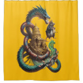 Dragon Guard Shower Curtain – Mystical Power Duschvorhang (Vorderseite)