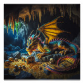 Dragon Guarding His Treasures Fantasy Poster Art (Vorderseite)
