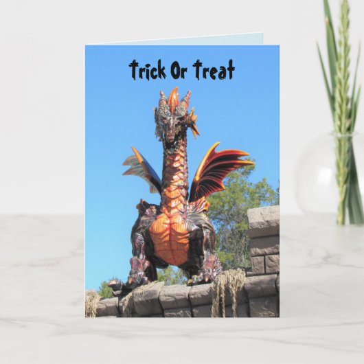 Dragon Halloween Card Feiertagskarte (Vorderseite)