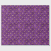 Dragon Halloween Zauber Gold Lila Muster Geschenkpapier (Flach)