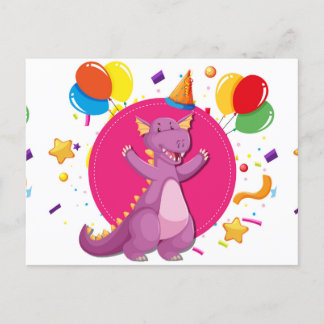 Dragon Happy Birthday Einladungspostkarte