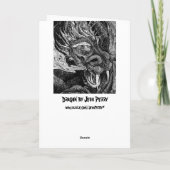 Dragon "Happy Birthday" Grüße Karte (Rückseite)