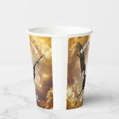 Dragon Happy Birthday Name Monogram Fantasy Pappbecher (Rechts)