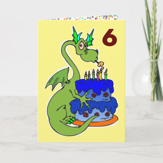 Dragon Happy Birthday Wish Boy's Personalisierter Karte (Vorderseite)
