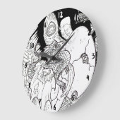 Dragon Hatchling Große Wanduhr (Winkel)