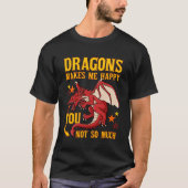 Dragon Head Funny Niedlich Fantasy Creature Pullov T-Shirt (Vorderseite)