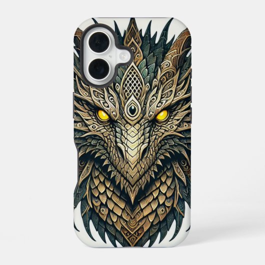 Dragon Head iPhone 16 Hülle (Rückseite)