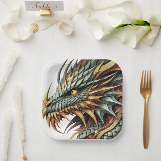 Dragon Head Pappteller (Hochzeit)
