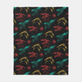Dragon Head Pattern Fleecedecke (Vorderseite)