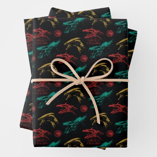 Dragon Head Pattern Geschenkpapier Set (Beispiel)