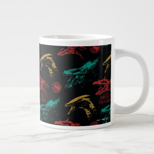 Dragon Head Pattern Jumbo-Tasse (Rechts)