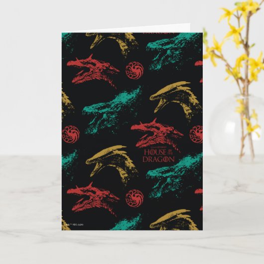 Dragon Head Pattern Karte (Gelbe Blume)