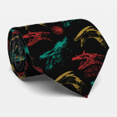 Dragon Head Pattern Krawatte (Gerollt)