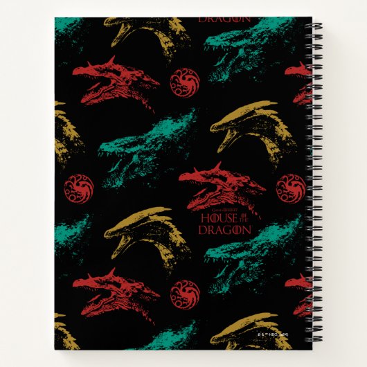 Dragon Head Pattern Notizblock (Rückseite)