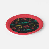 Dragon Head Pattern Pappteller (Schrägansicht)
