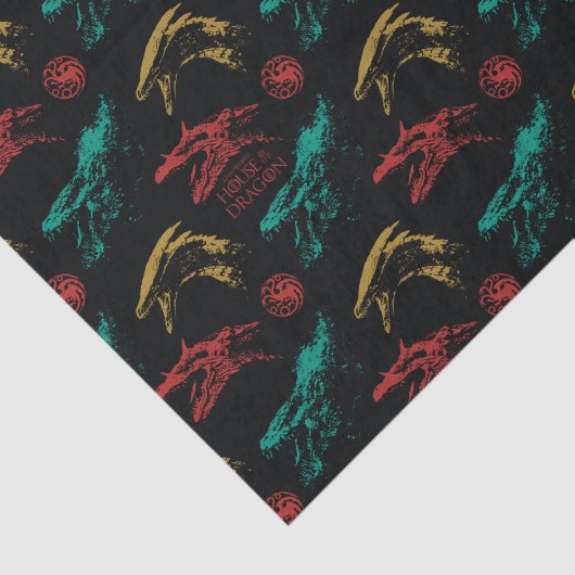 Dragon Head Pattern Seidenpapier (Ausschnitt)