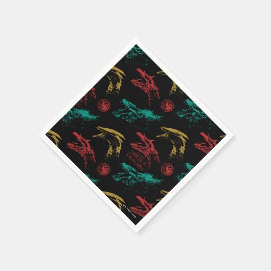 Dragon Head Pattern Serviette (Ecke)