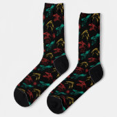 Dragon Head Pattern Socken (Linkes Detail)