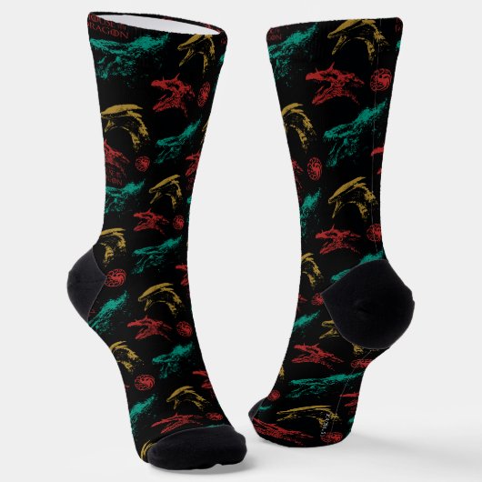 Dragon Head Pattern Socken (Gewinkelt)
