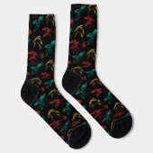 Dragon Head Pattern Socken (Rechts)