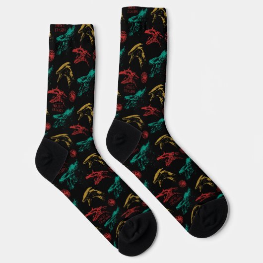 Dragon Head Pattern Socken (Rechts)