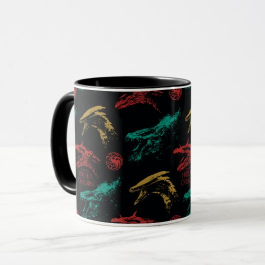 Dragon Head Pattern Tasse (Vorderseite Links)