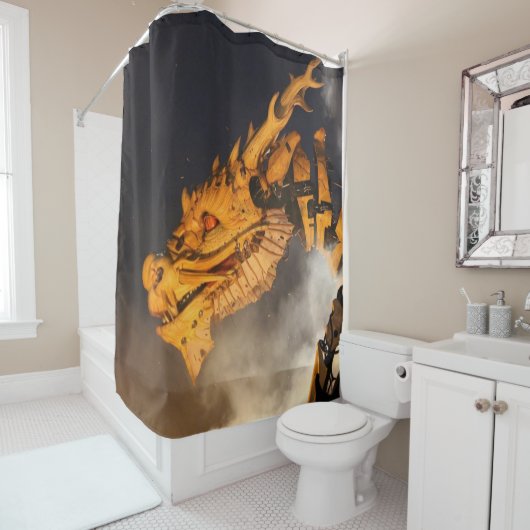 Dragon Head Red Eyes Duschvorhang (Beispiel)