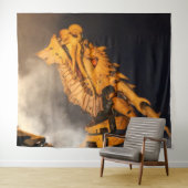 Dragon Head Red Eyes Wandteppich (Beispiel (Horizontal))