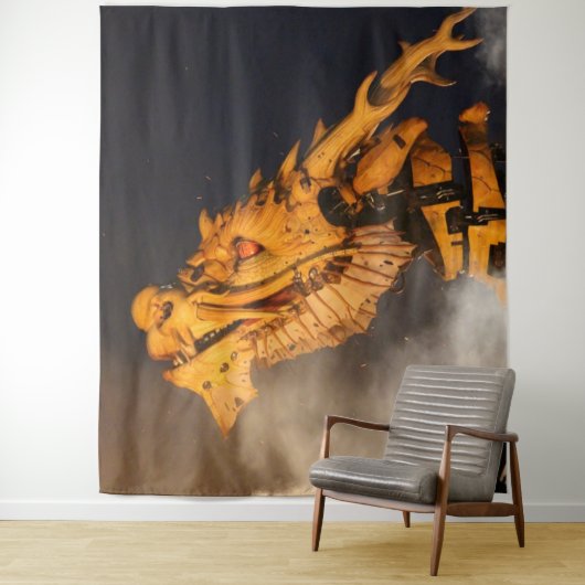 Dragon Head Red Eyes Wandteppich (Beispiel)
