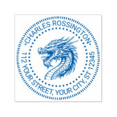 Dragon Head Zeichnend Name Rücksendeadresse Permastempel (Design)