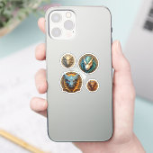 Dragon Heads Aufkleber (Telefon)