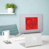 Dragon Heart Aufkleber (Laptop auf Schreibtisch)
