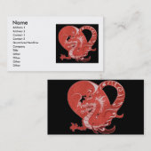 Dragon Heart Business Card Visitenkarte (Vorne/Hinten)