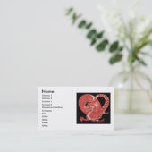 Dragon Heart Business Card Visitenkarte (Stehend Vorderseite)