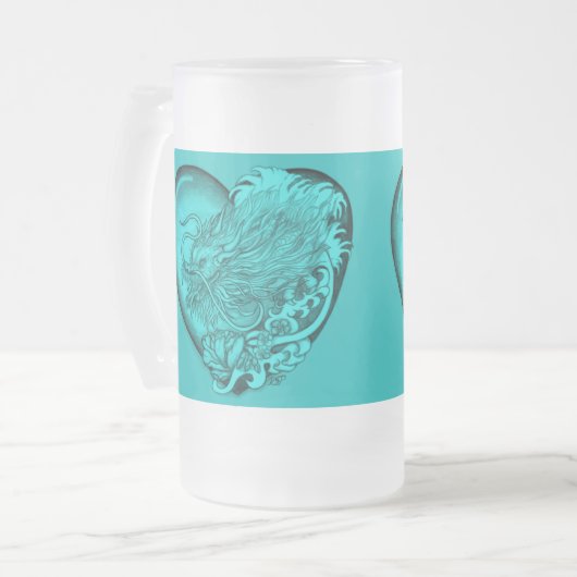 Dragon Heart Mattglas Bierglas (Vorderseite Links)